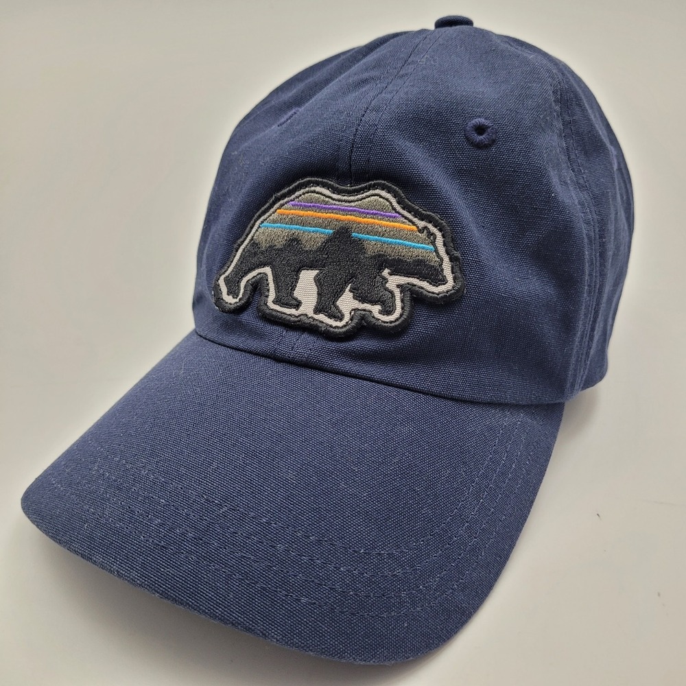 Patagonia Hat Back For Good Trad Cap Mens Scenic Sunset Filled Bear Navy Blue